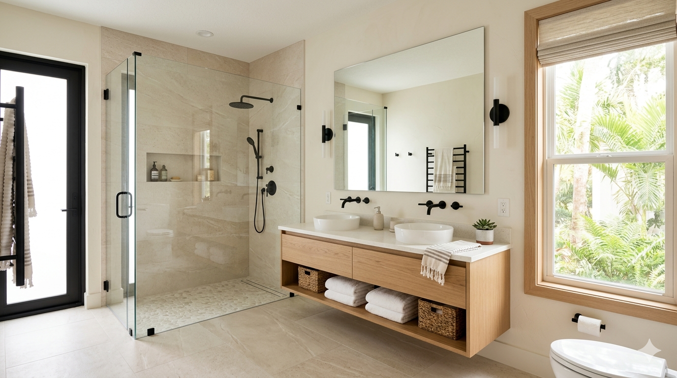Modern bathroom remodeling trends in Jacksonville with tile and shower updates