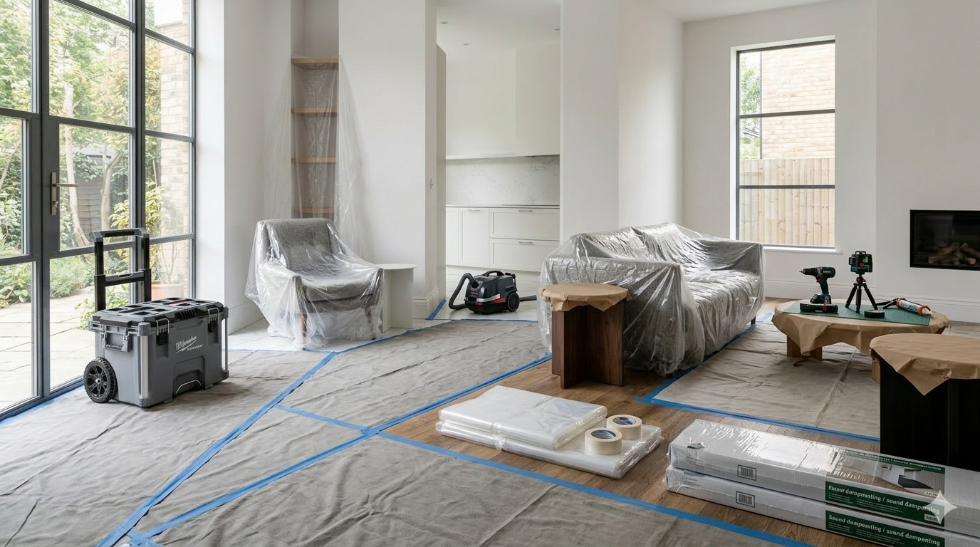 Preparing a home before a flooring or bathroom remodeling project starts