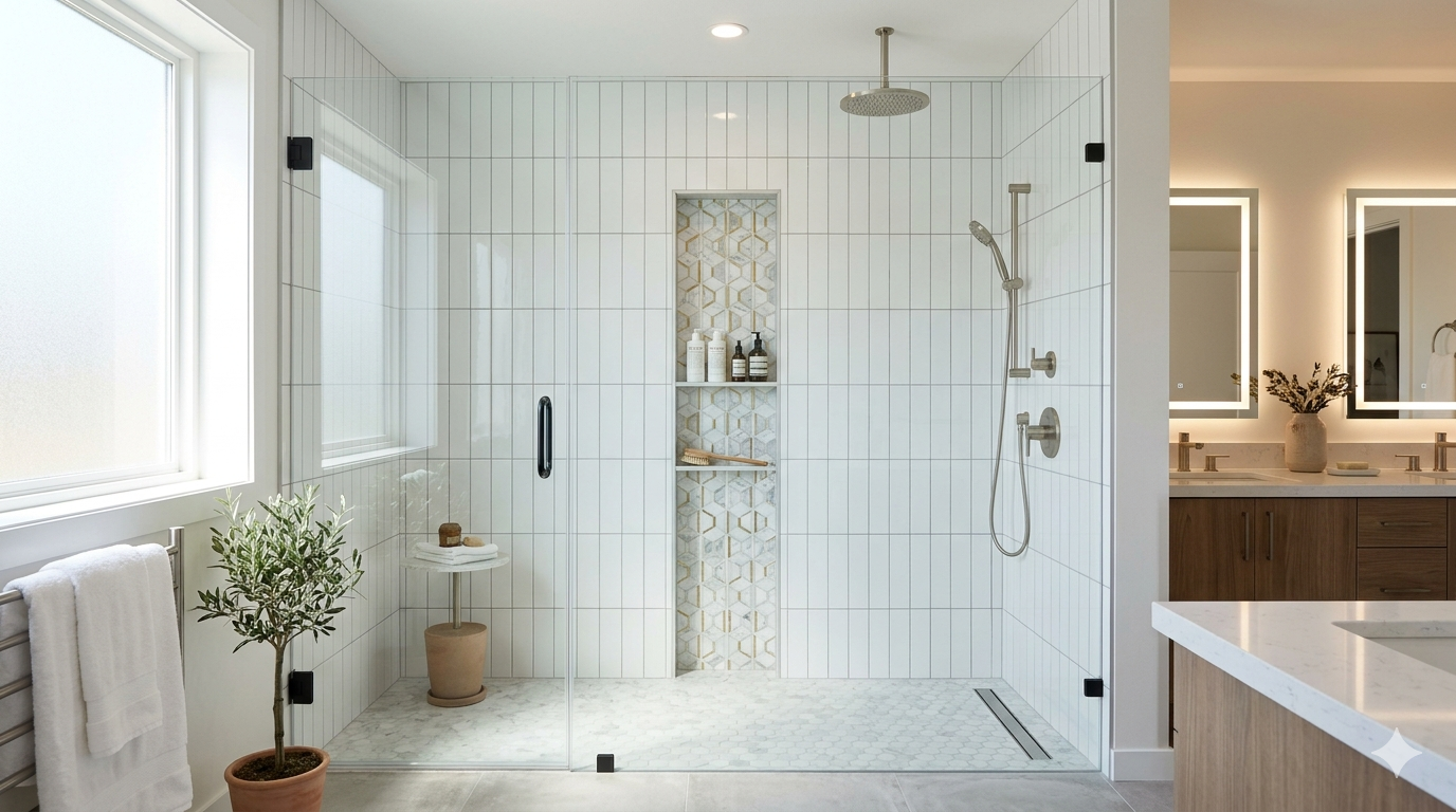 Shower tile design ideas that can improve bathroom style and home value
