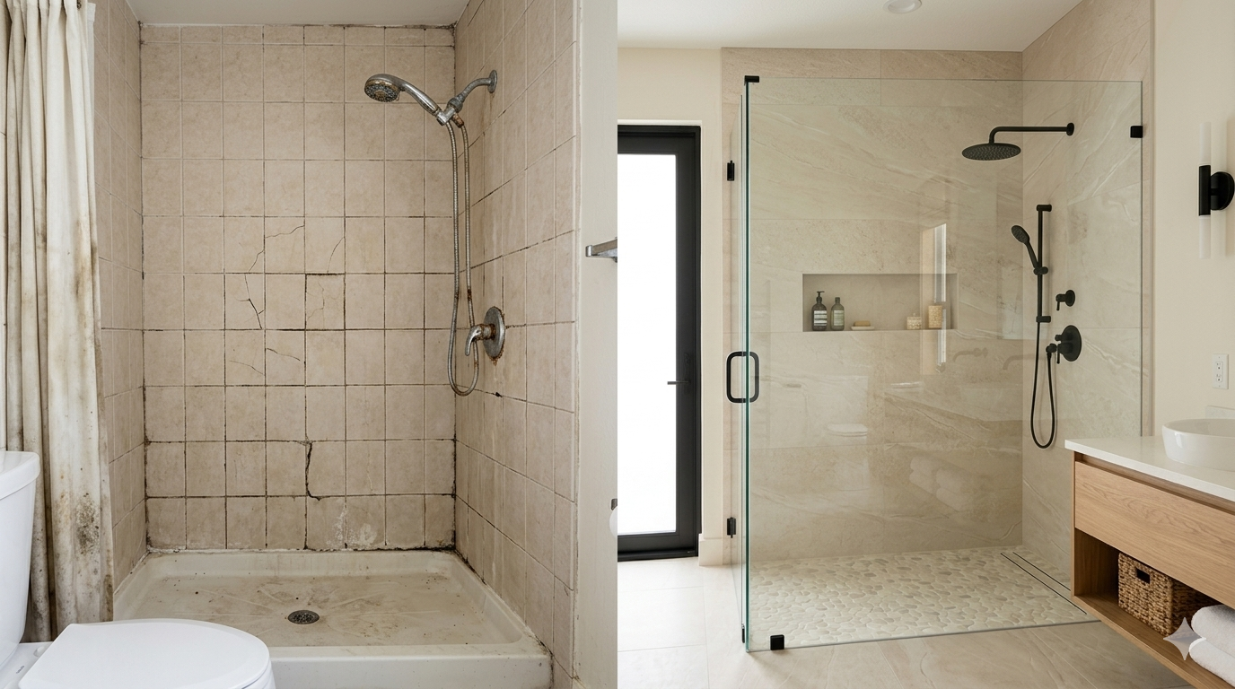 Warning signs that a shower remodel may be needed in a bathroom