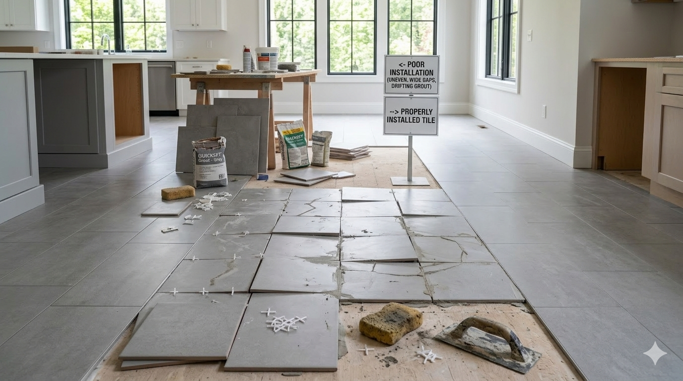 Common tile installation mistakes that can affect flooring and shower projects